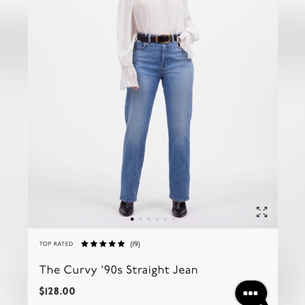 New with tags Madewell the curvy 90’s straight Jean size 26 regular length